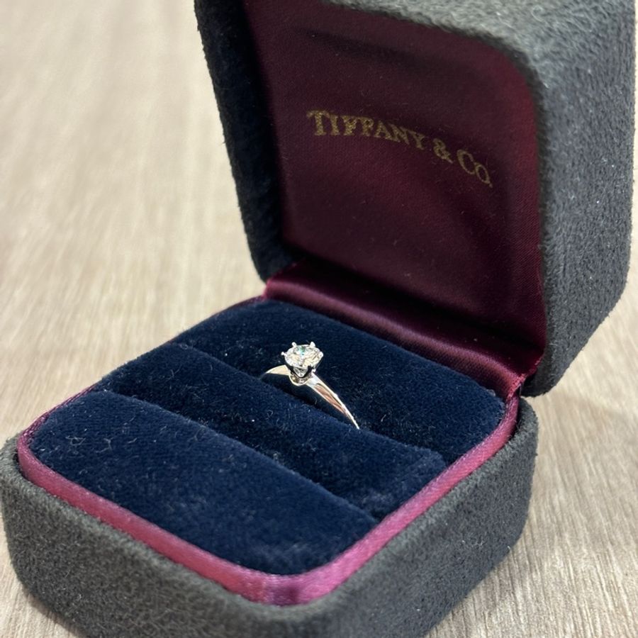 Tiffany&Co. PT950 鑽戒 0.23克拉鑽石戒指-2