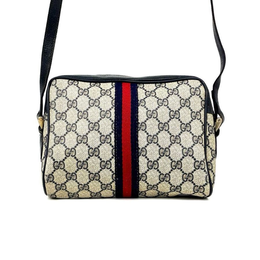 💝FuFu.Style ⟡.·* Gucci 經典黑色撞色緹花斜背包-10