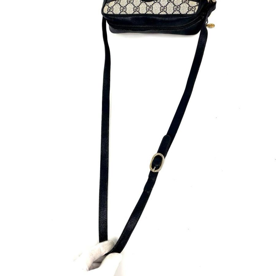 💝FuFu.Style ⟡.·* Gucci 經典黑色撞色緹花斜背包-13