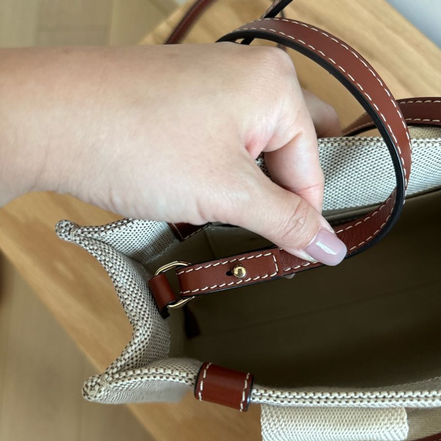 CHLOE（寇依）Woody Tote 小號 焦糖咖啡色-13