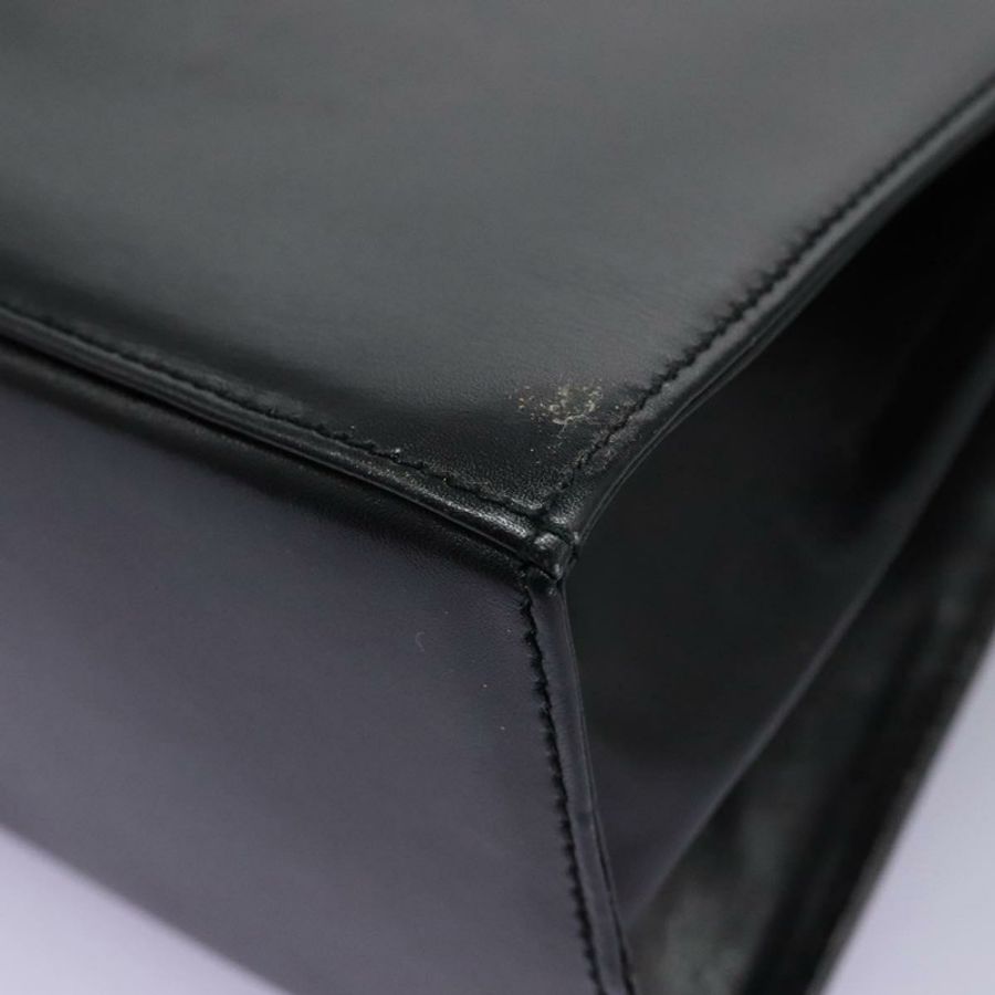 【日本直送】Salvatore Ferragamo Gancini 手提包 皮革 2way 黑色 金色 Auth MY114-17