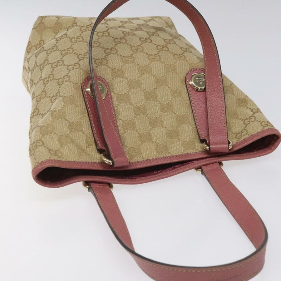 【日本直送】GUCCI GG帆布托特包 米粉紅色 正品 nb054-5