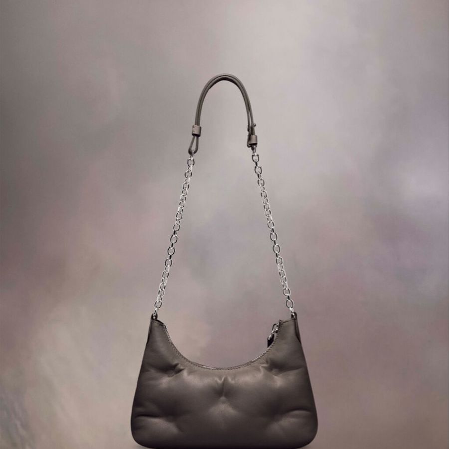 【促銷品]Maison Margiela Glam Slam Hobo Micro 鏈條單肩包 灰色-1