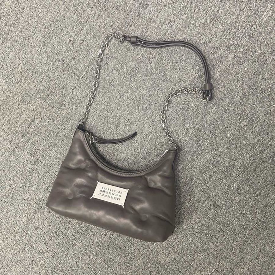 【促銷品]Maison Margiela Glam Slam Hobo Micro 鏈條單肩包 灰色-3