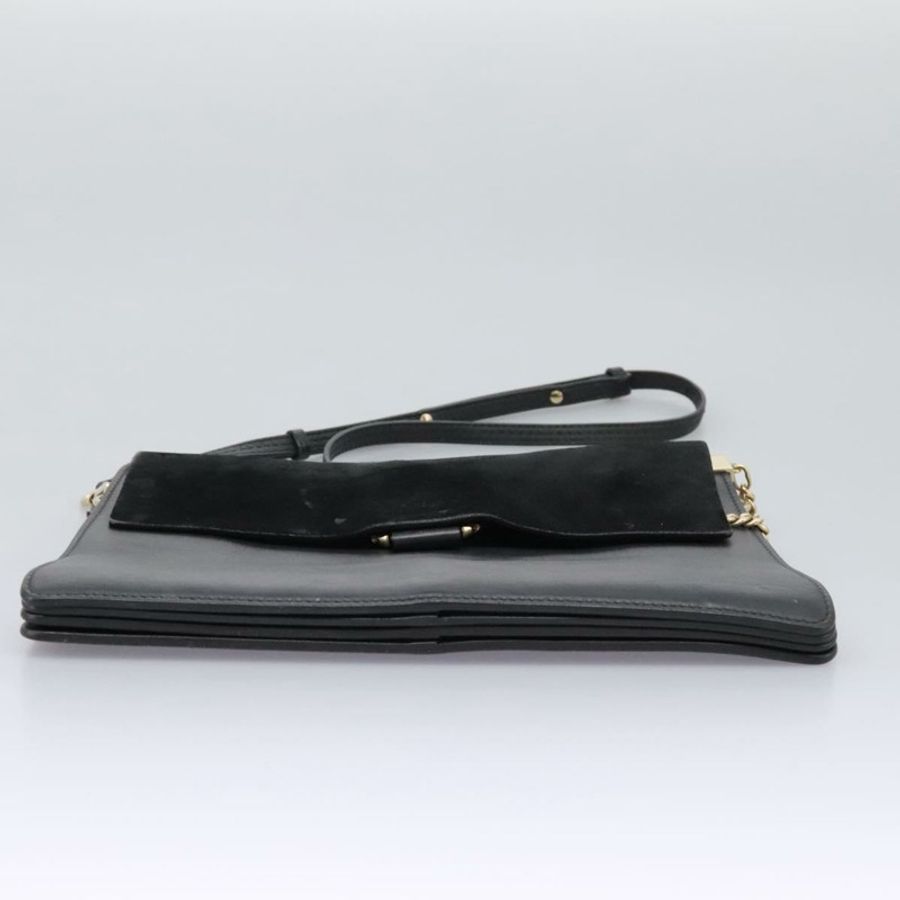 【日本直送】Chloe Fay 肩背包 麂皮皮革 黑色 正品 KD130-4