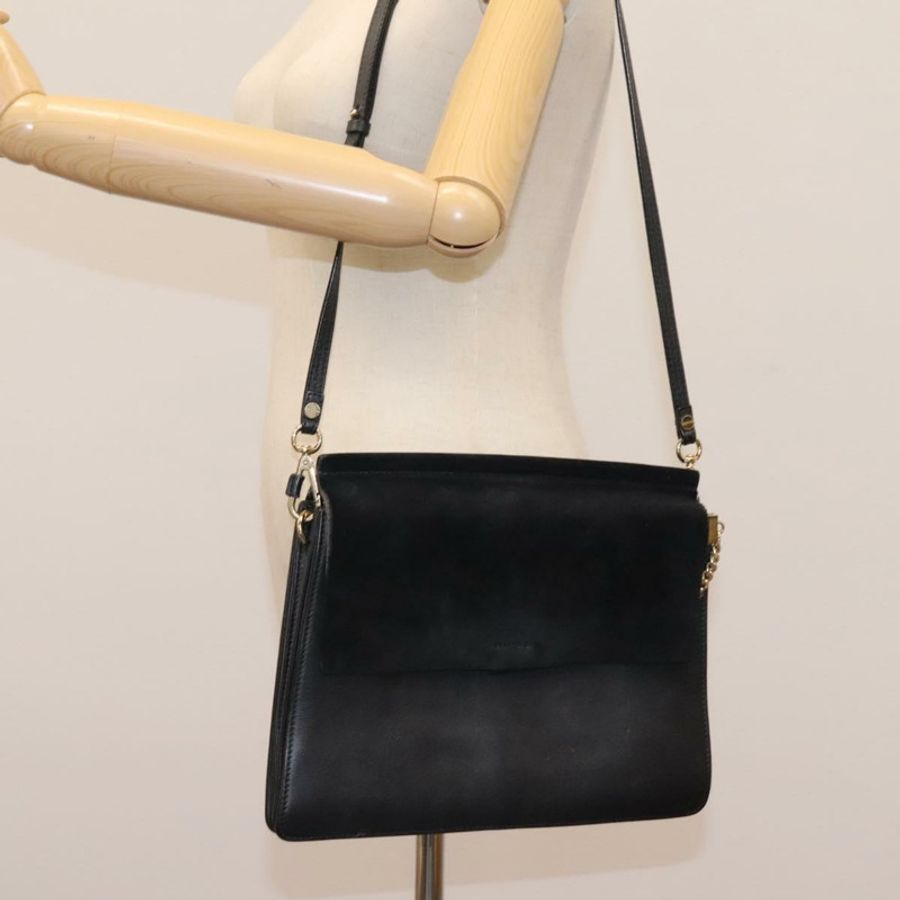 【日本直送】Chloe Fay 肩背包 麂皮皮革 黑色 正品 KD130-26