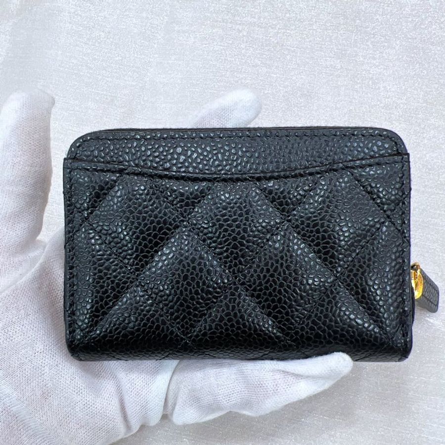 莉亞精品♡Chanel AP0216 ㄇ拉三層零錢卡包 短夾 金扣 全新-4