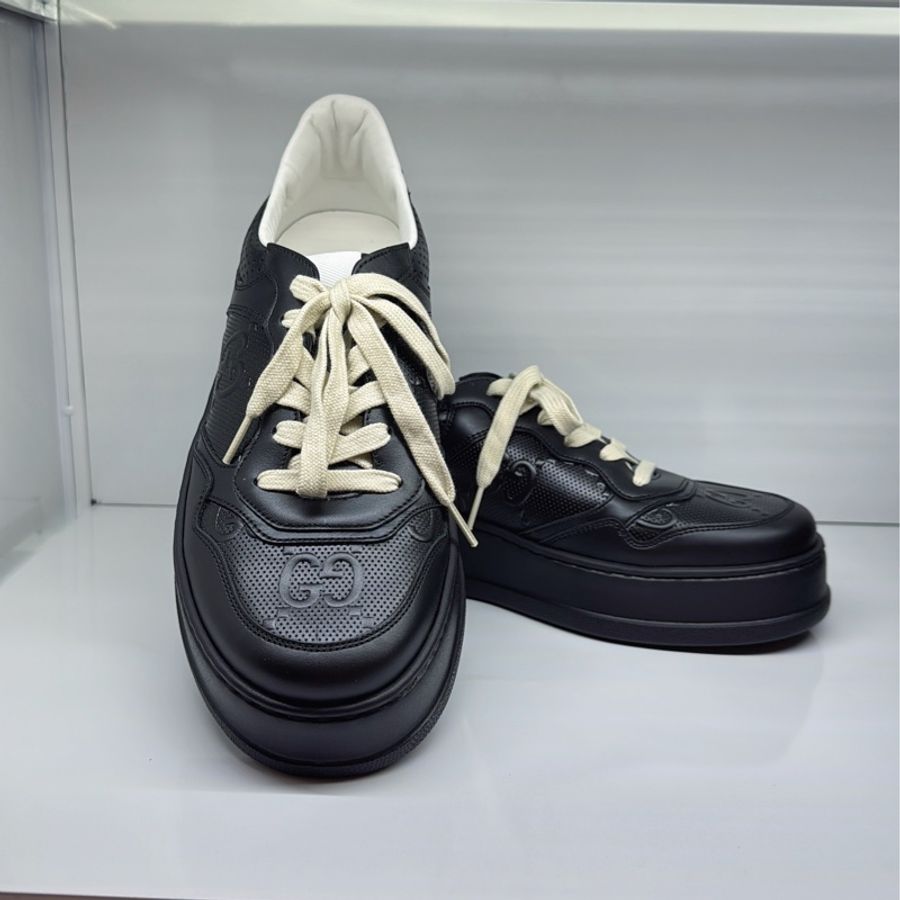 Gucci Embossed Sneaker 餅乾鞋7.5 /25.5cm全新僅試穿-4