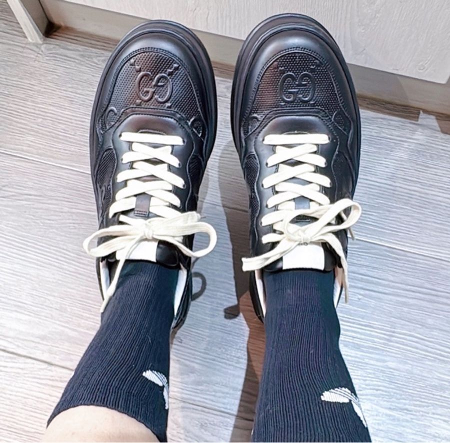 Gucci Embossed Sneaker 餅乾鞋7.5 /25.5cm全新僅試穿-6