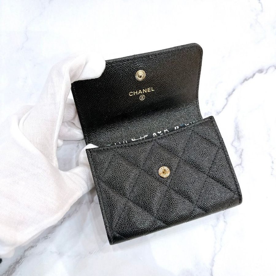 莉亞精品♡Chanel AP4088 24A大雙C內裡別針雙層卡包 全新-1