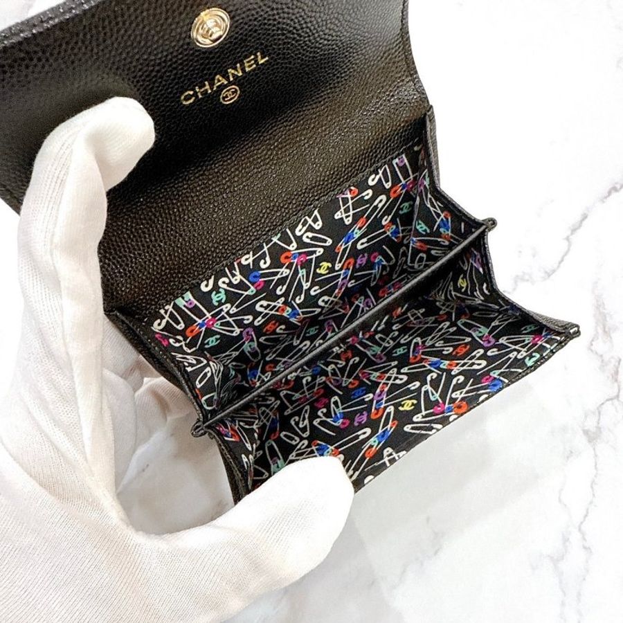 莉亞精品♡Chanel AP4088 24A大雙C內裡別針雙層卡包 全新-2