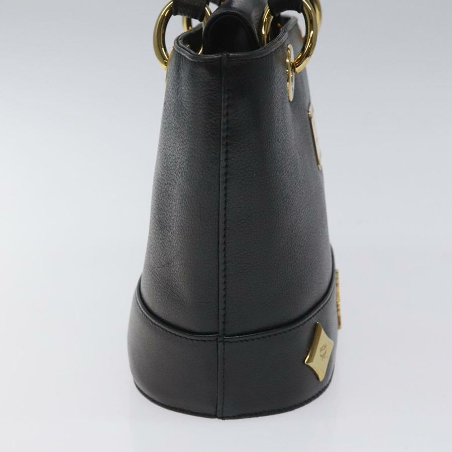 【日本直送】MCM 手提包 皮革 黑色 金色 正品 yk17655-2
