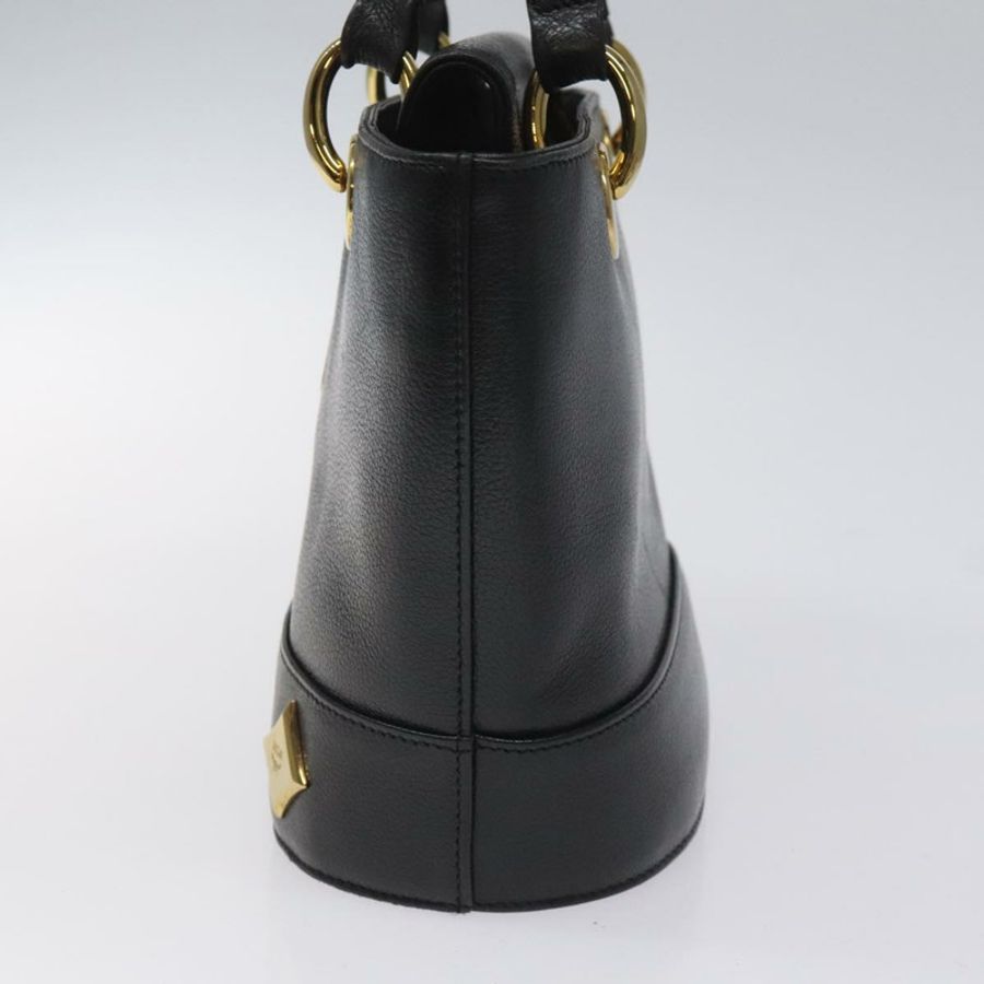 【日本直送】MCM 手提包 皮革 黑色 金色 正品 yk17655-3