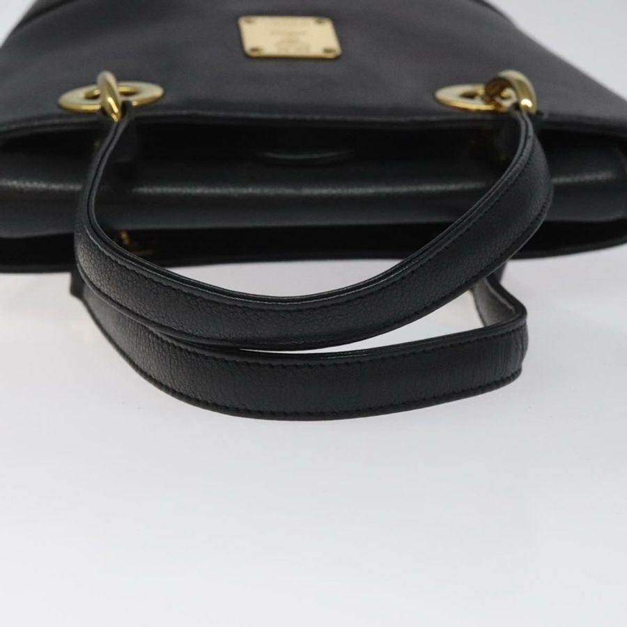 【日本直送】MCM 手提包 皮革 黑色 金色 正品 yk17655-6