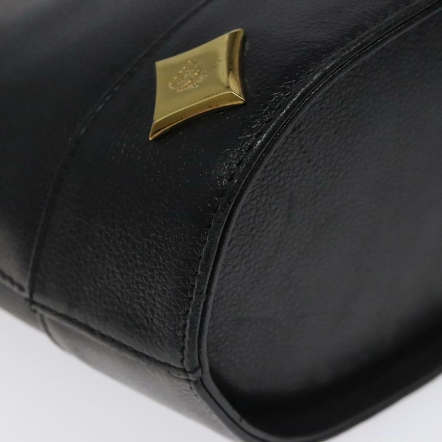 【日本直送】MCM 手提包 皮革 黑色 金色 正品 yk17655-13
