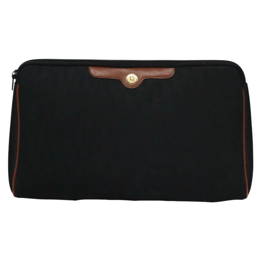 【日本直送】Christian Dior Trotter帆布手拿包 黑色金色 正品 ti2911-12