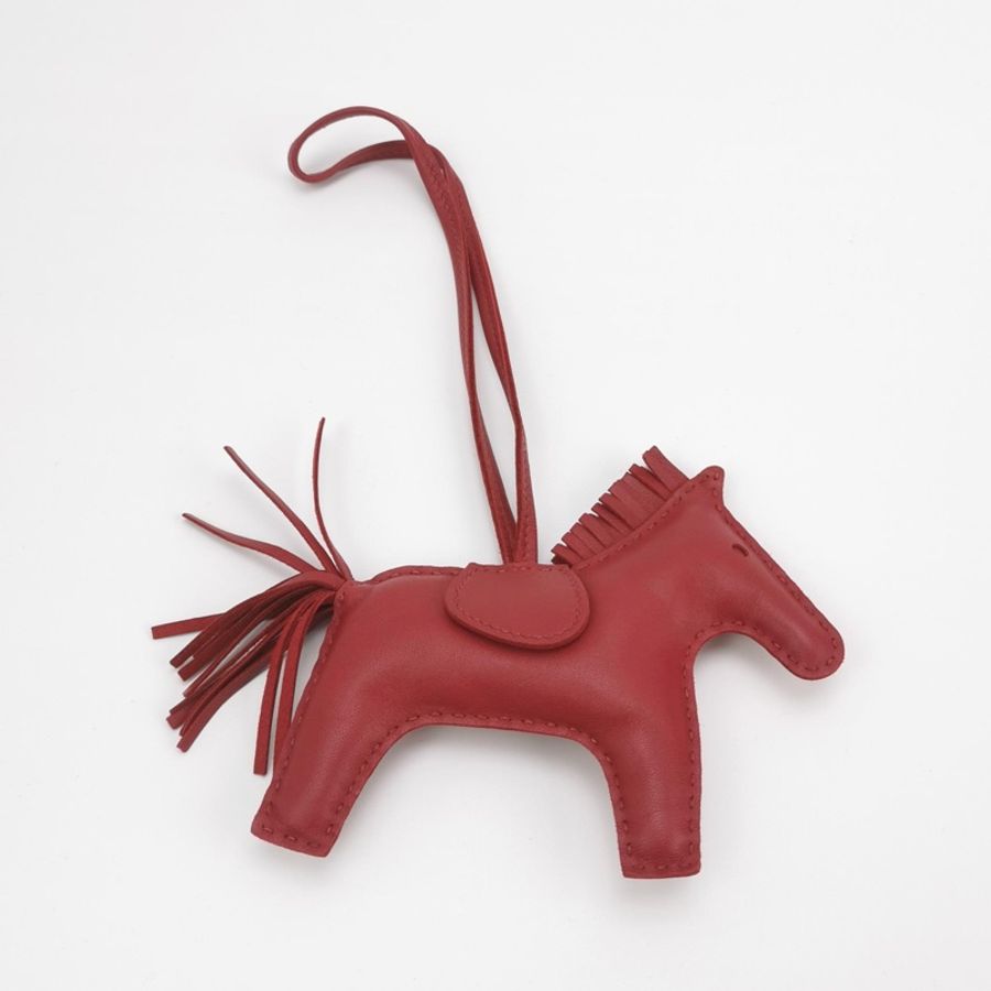 Hermes Rodeo中號羊皮拼色小馬掛飾-6