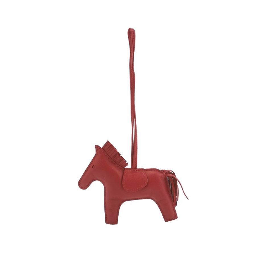 Hermes Rodeo中號羊皮拼色小馬掛飾-8
