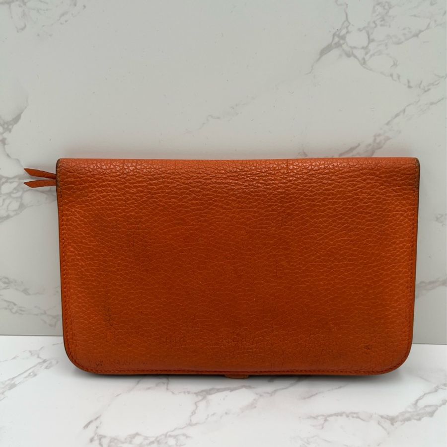💗香緹國際精品💗HERMES 211 愛馬仕| Dogon| 橘色 |子母包(內袋新)-1