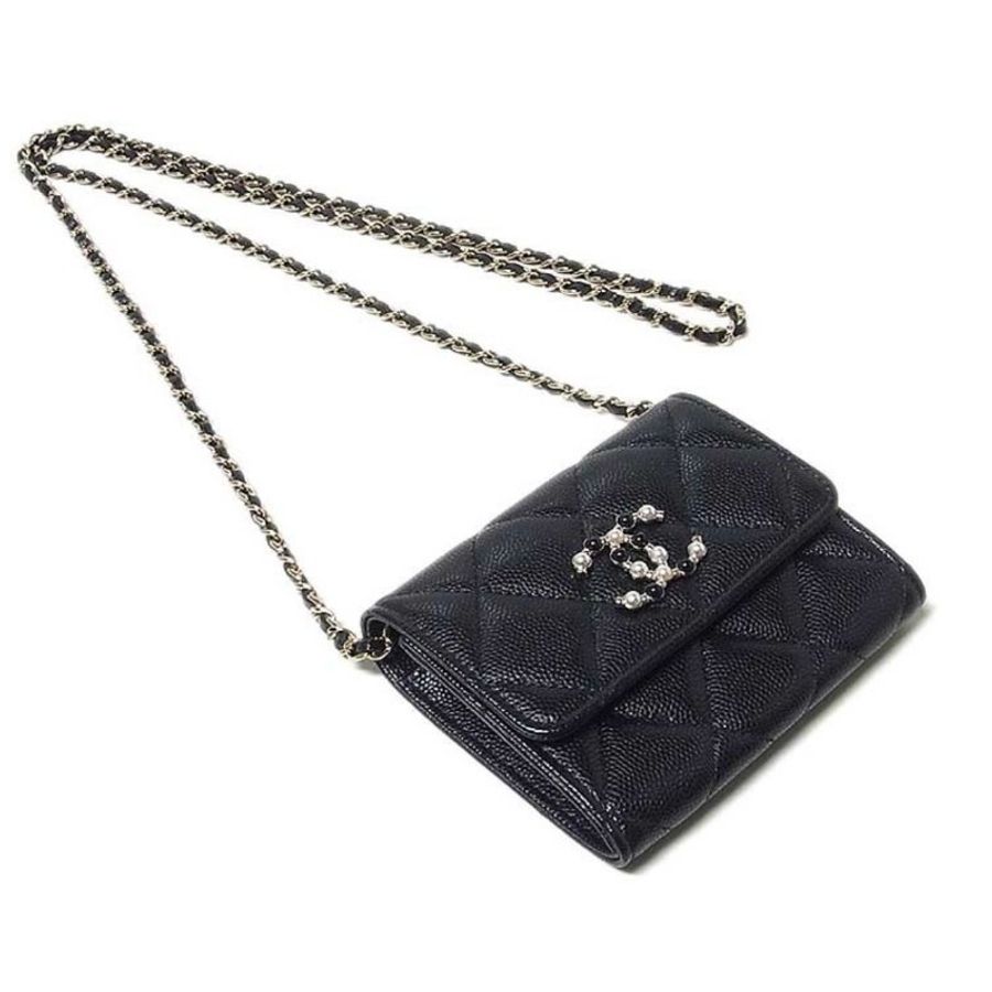 【M】Chanel|香奈兒小小廢包 mirco bag、mini bag、小皮件 珍珠logo-1