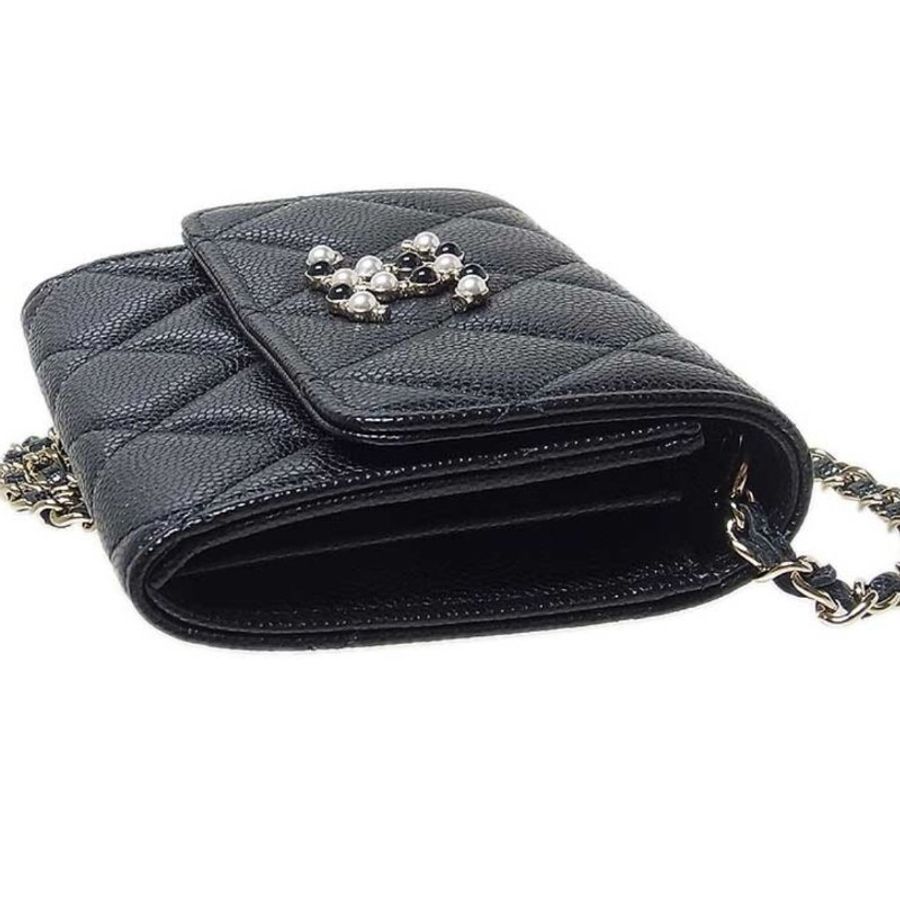 【M】Chanel|香奈兒小小廢包 mirco bag、mini bag、小皮件 珍珠logo-12