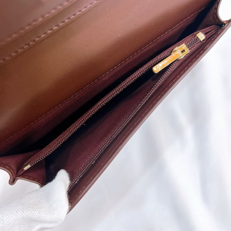 莉亞精品♡Chanel AP0233 經典對開內零錢袋長夾 金扣 全新-2
