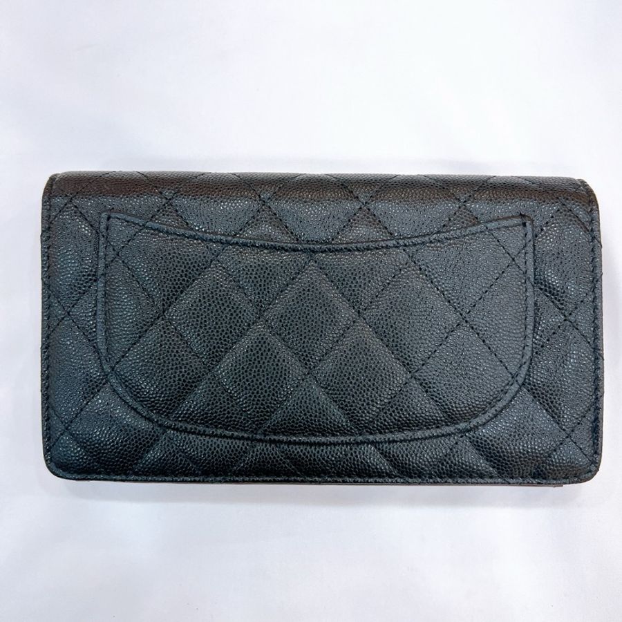 莉亞精品♡Chanel AP0233 經典對開內零錢袋長夾 金扣 全新-3