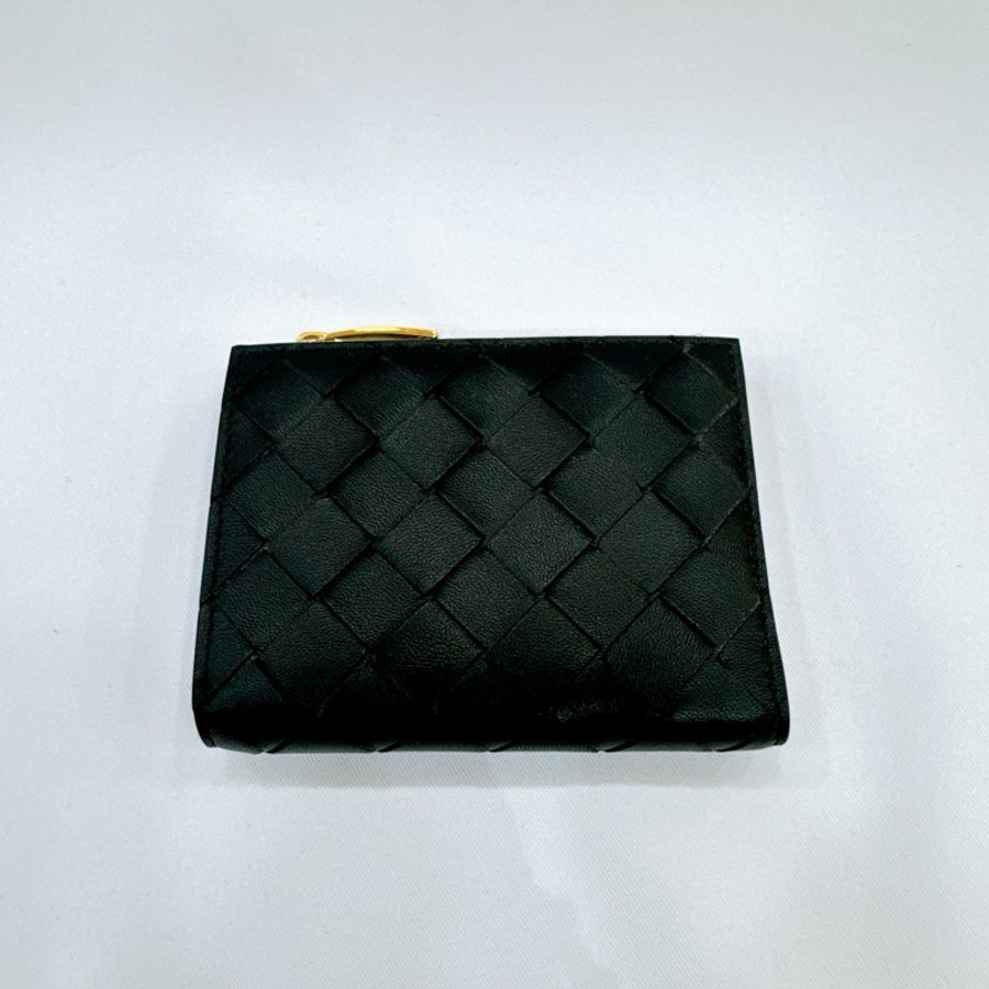 莉亞精品♡BV 中編織對開短夾 全新-0