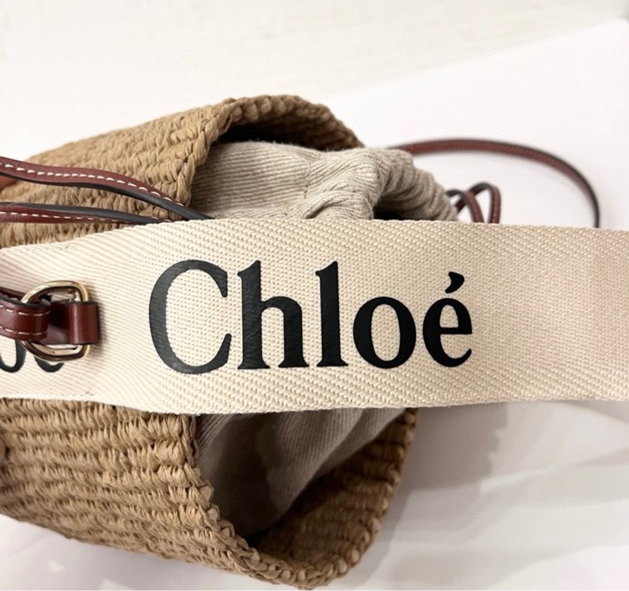 Chloe蔻依 Woody 經典Logo標誌 皮革 提籃-4