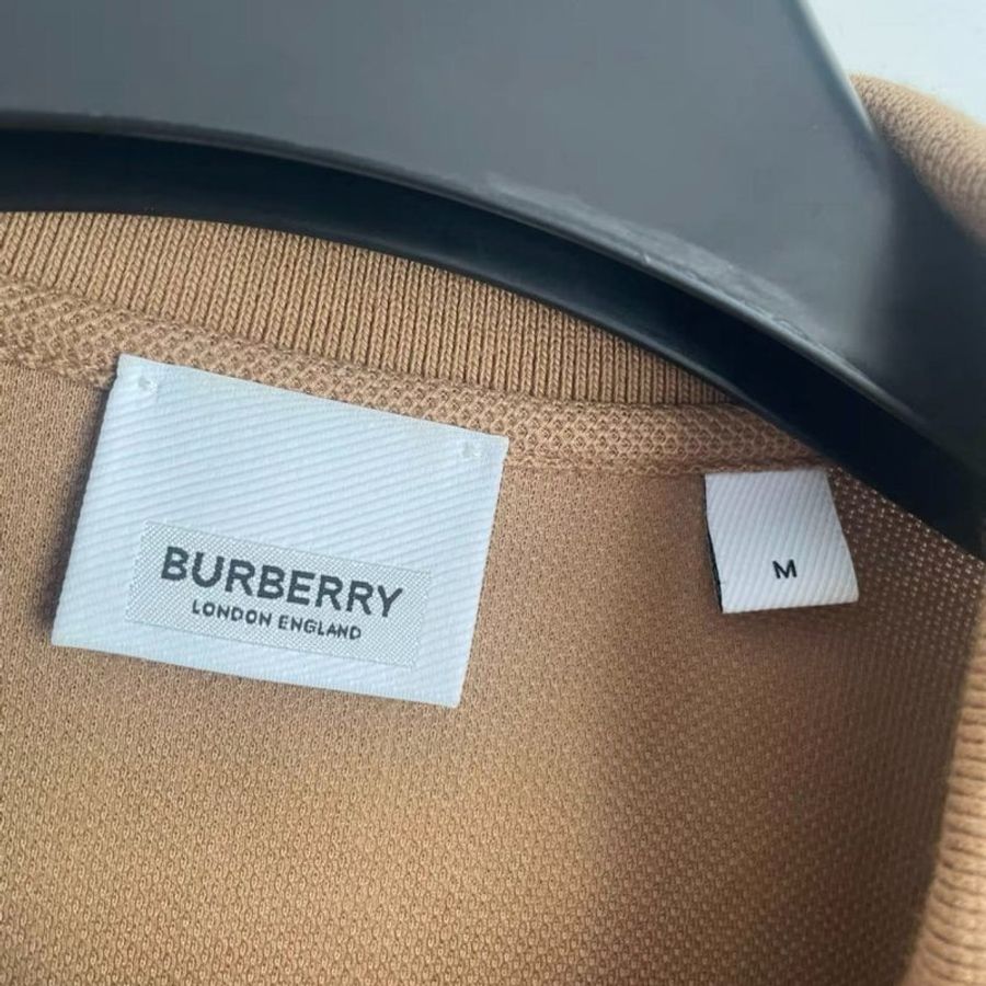 Burberry 駝色polo衫短袖 M號,胸圍106,衣長72-2