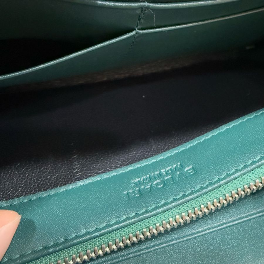 Bvlgari 289421 綠色 蜥蜴皮壓印 銀扣 長夾 皮夾 錢包-14