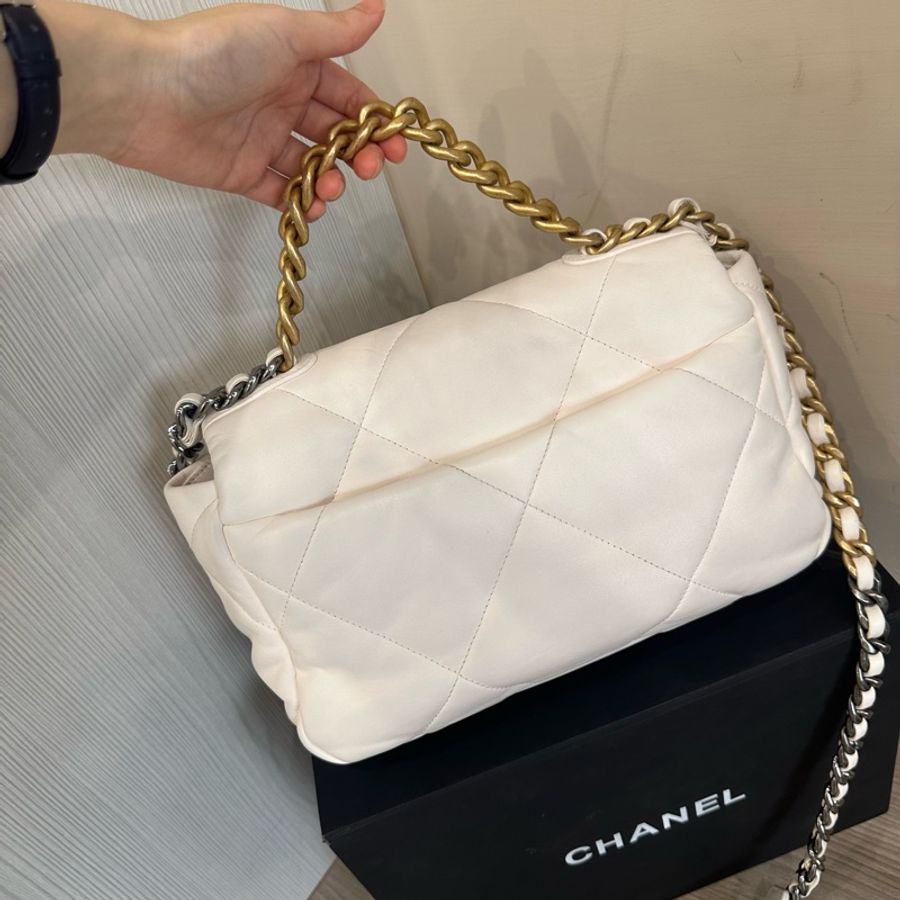 99新帶膜🈶️保卡+購證🌟 香奈兒 #19bag #小號 #白金 #白雪公主 🔥-23