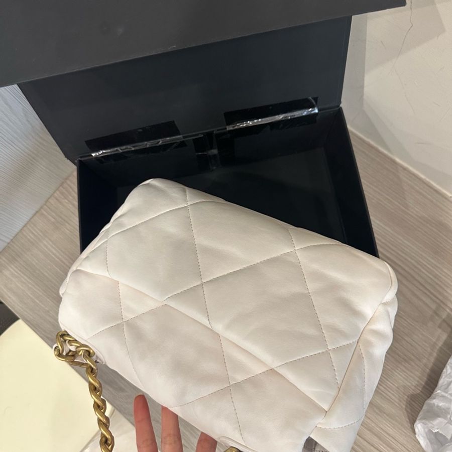 99新帶膜🈶️保卡+購證🌟 香奈兒 #19bag #小號 #白金 #白雪公主 🔥-62