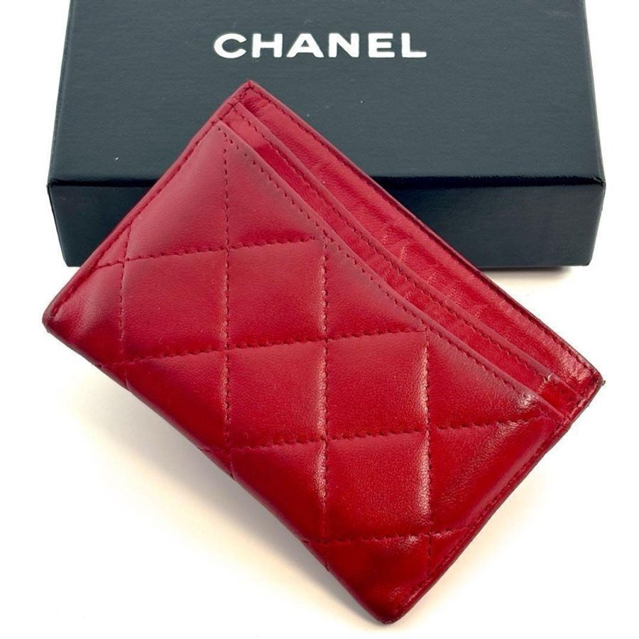 💝FuFu.Style ⟡.·* Chanel 紅色名片卡夾-1