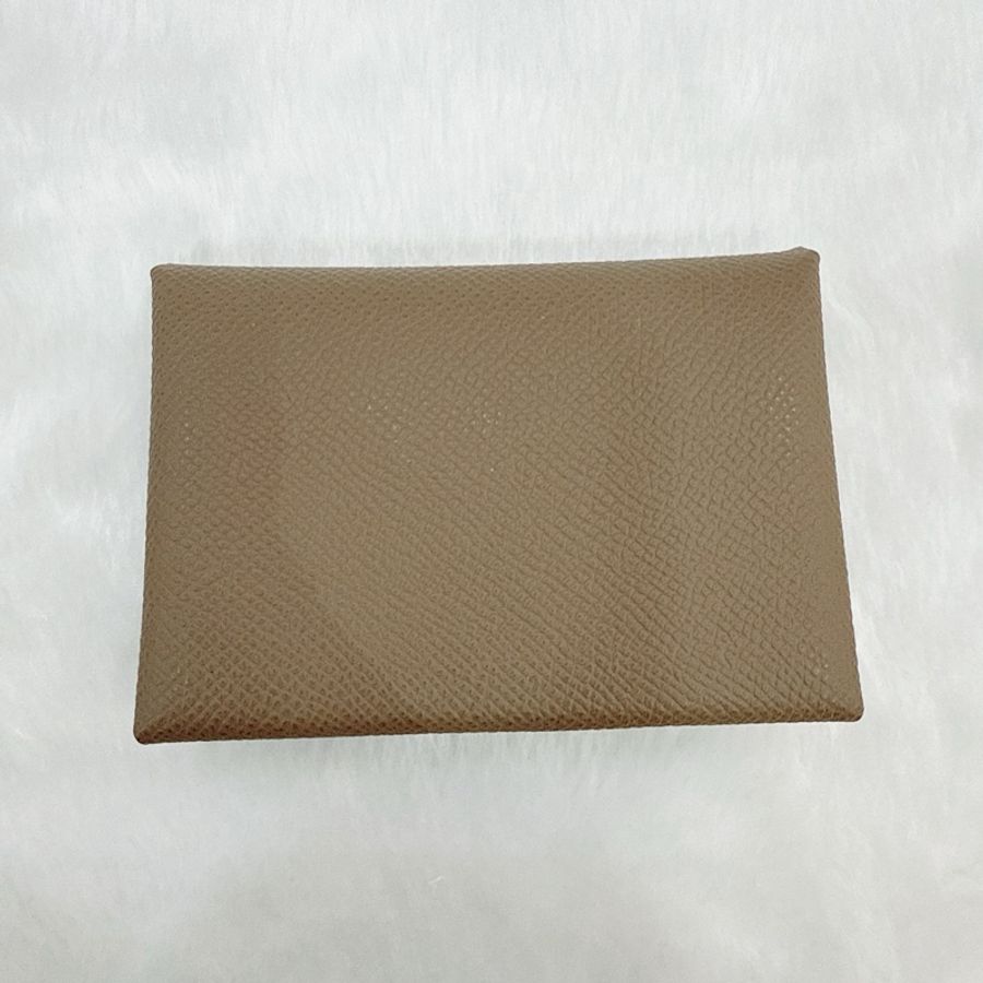 莉亞精品♡Hermes Calviduo 大象灰Epsom 零錢卡包 全新-0