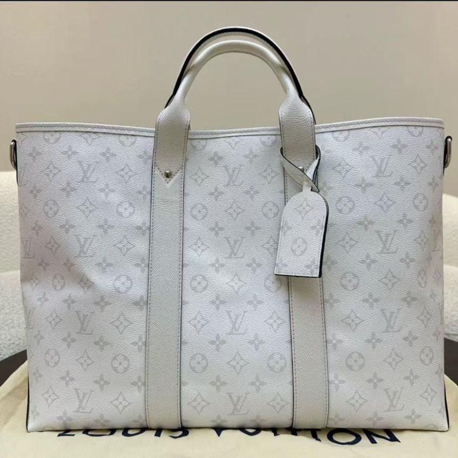 LOUIS VUITTON Weekend 灰白色 托特包 單肩包 男款 配件塵袋 98新-2