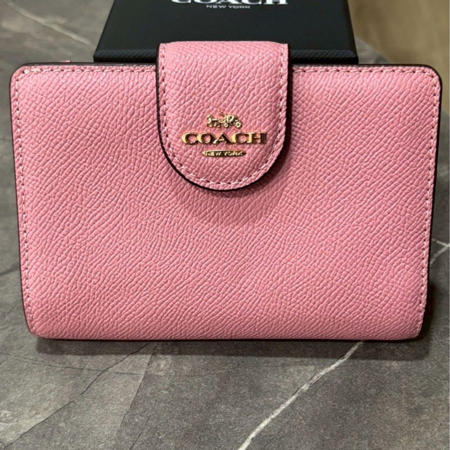Coach粉色中夾-5