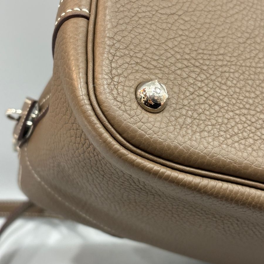 Hermes 18大象灰TC皮銀釦Bolide 31斜背兩用包 A刻-8