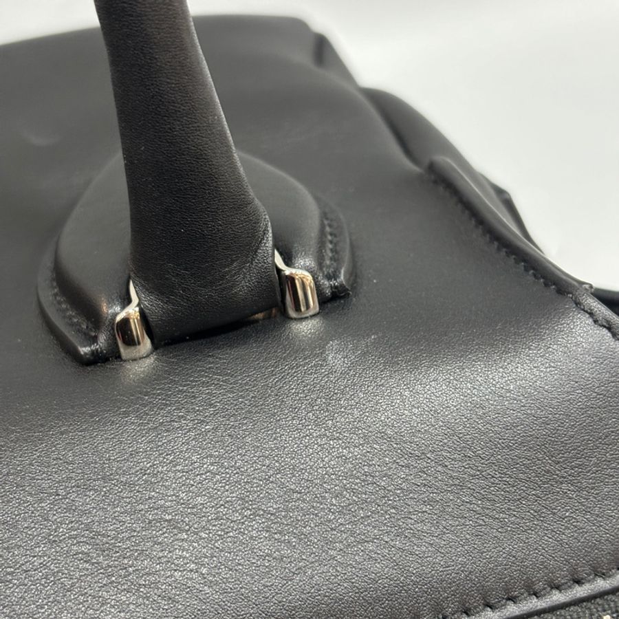 Tods黑色牛皮銀釦手提肩背兩用包 托特包D-Styling-17
