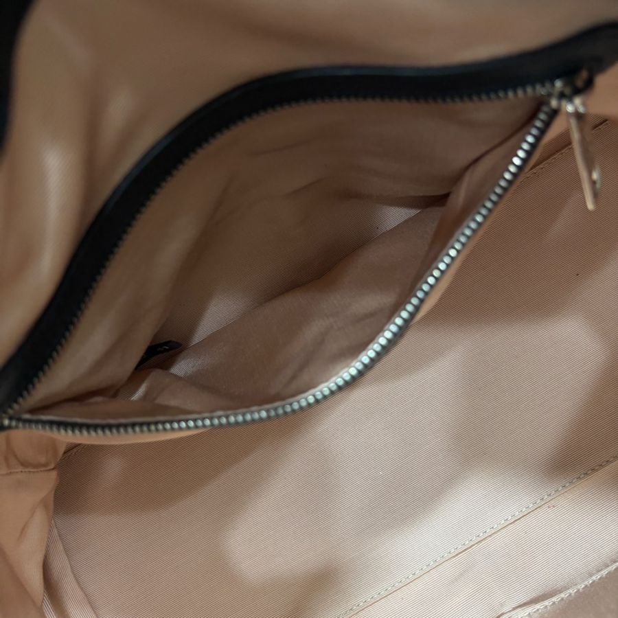 Tods黑色牛皮銀釦手提肩背兩用包 托特包D-Styling-21