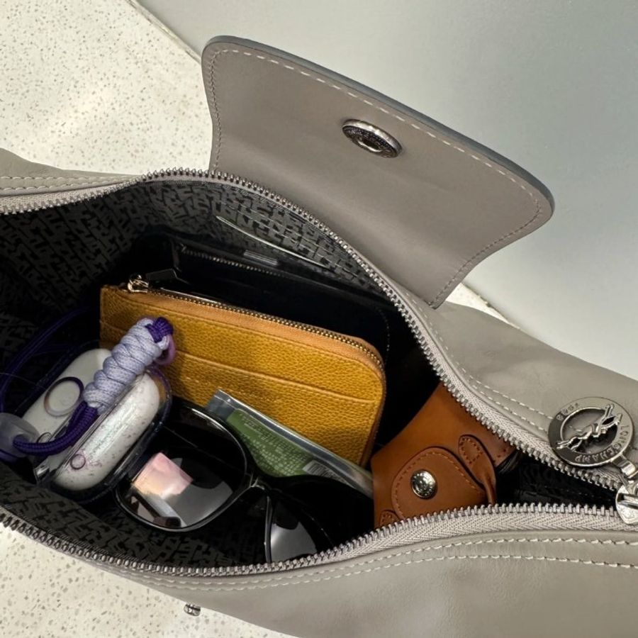 📣Longchamp 新款超可愛 灰色便當包📣-6