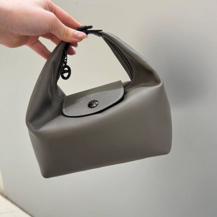 📣Longchamp 新款超可愛 灰色便當包📣-7