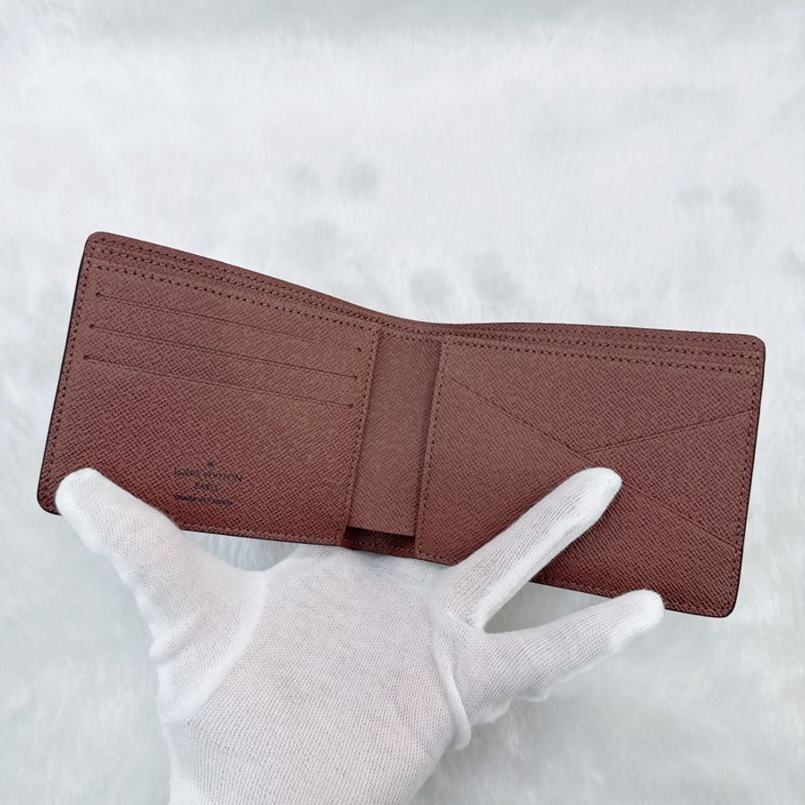 莉亞精品♡LV M60895 經典老花對開四卡短夾 咖 全新-2
