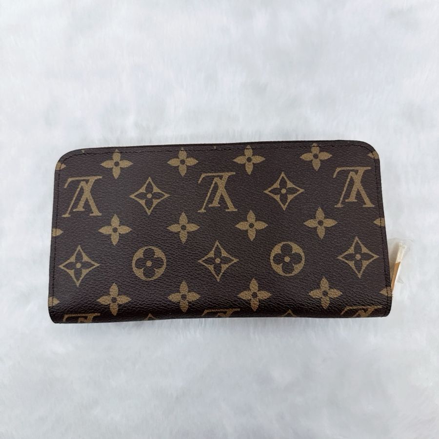 莉亞精品♡LV M41895 經典老花大款拉鍊錢包 紫紅 全新-1