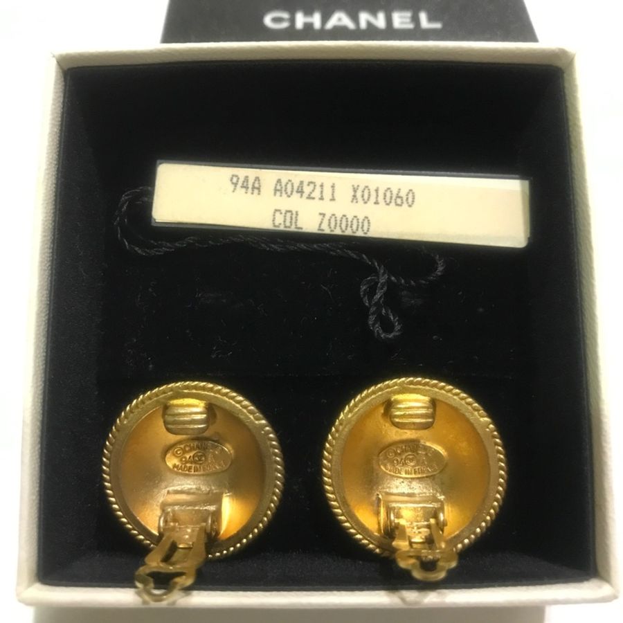【 CHANEL】二手香奈兒 經典古董 金色圓型雙C耳環(夾式)-9