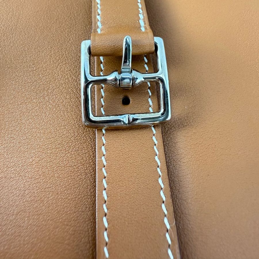 愛馬仕 Hermès Mini HALZAN金棕 銀釦-20