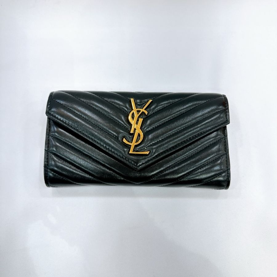 莉亞精品♡YSL 羊皮信封長夾 全新-0