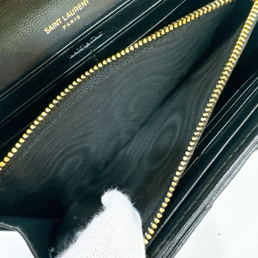 莉亞精品♡YSL 羊皮信封長夾 全新-4
