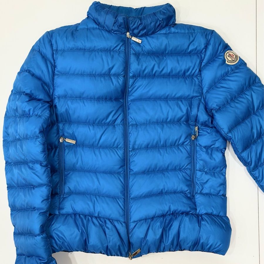 moncler 寶藍 立領 連帽外套 輕羽絨 羽絨外套 防風外套-4
