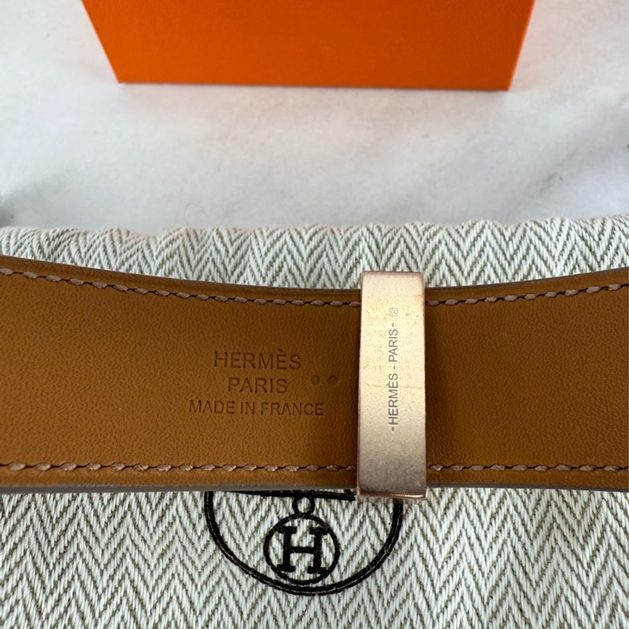 愛馬仕 Hermès Collier de Chien 24手環 喜瑪拉雅 鱷魚 玫瑰金釦-6